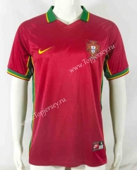 Retro Version 98 Portugal Home Red Thailand Soccer Jersey AAA-503