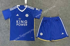 2023-2024 Leicester City Home Blue Soccer Unifrom-6748