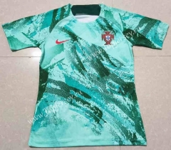 2023-2024 Portugal Green Thailand Soccer Training Jersey
