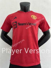Player Version 2023-2024 Manchester United Red Thailand Training Jersey AAA-2016