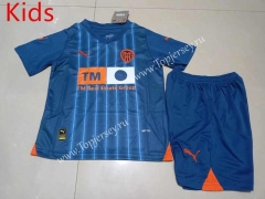 2023-2024 Valencia Away Blue Kids/Youth Soccer Unifrom-507