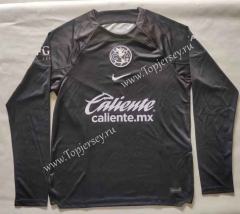 (S-3XL) 2023-2024 Club America Goalkeeper Black LS Thailand Soccer Jersey AAA-912