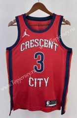 2024 Jordan Limited Version New Orleans Pelicans Red #3 NBA Jersey-311