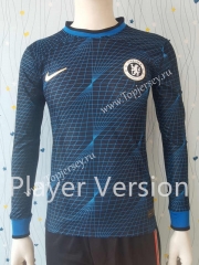 Player Version 2022-2023 Chelsea Away Blue LS Thailand Soccer Jersey AAA-807