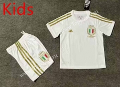 125th Anniversary Italy White Kids/Youth Soccer Uniform-3454