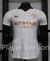 Player Version 2023-2024 Manchester City Away White Thailand Soccer Jersey AAA-888
