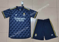 2023-2024 Real Madrid Away Royal Blue Soccer Uniform-718