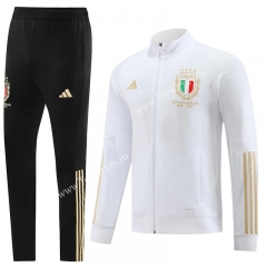 2023-2024 Italy White Thailand Soccer Jacket Uniform-LH