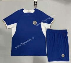 ( Without Brand Logo ) 2023-2024 Chelsea Home Blue Soccer Uniform-9031