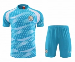 2023-2024 Manchester City Light Blue  Thailand Soccer Uniform-4627