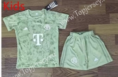 2023-2024 Bayern München Light Green Kids/Youth Soccer Uniform-709