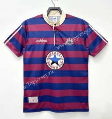Retro Version 95-97 Newcastle United Away Blue&Red Thailand Soccer Jersey AAA-811