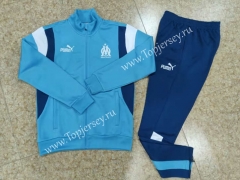 2023-2024 Olympique Marseille Sky Blue Thailand Soccer Jacket Uniform-GDP