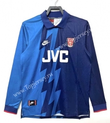 Retro Version 95-96 Arsenal Away Blue LS Thailand Soccer Jersey AAA-811