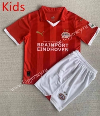 2023-2024 PSV Eindhoven Home Red Kids/Youth Soccer Uniform-AY