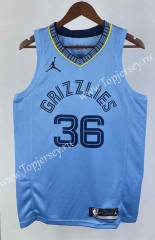 2021  Jordan Limited Version Memphis Grizzlies Blue #36 NBA Jersey-311