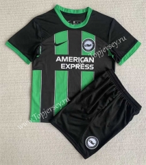 2023-2024 Brighton & Hove Albion Away Black&Green Soccer Uniform-AY