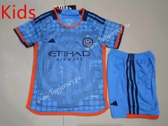 2023-2024 New York City Home Blue Kids/Youth Soccer Uniform-507