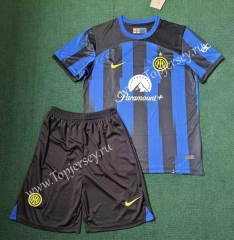 2023-2024 Inter Milan Home Blue&Black Soccer Uniform-3454