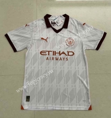 2023-2024 Manchester City Away White Thailand Soccer Jersey AAA-818