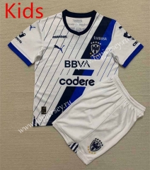 2023-2024 Monterrey Away White Kids/Youth Soccer Uniform-AY