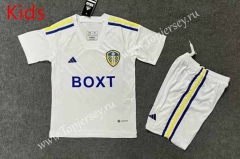 2023-2024 Leeds United Home White Kids/Youth Soccer Uniform-6748