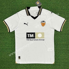 (S-4XL) 2023-2024 Valencia Home White Thailand Soccer Jersey AAA-403