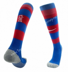 2023-2024 Barcelona Away Red&Blue Thailand Soccer Socks-B405