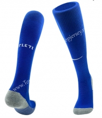 2023-2024 Atletico Madrid Away Blue Thailand Soccer Socks-B405