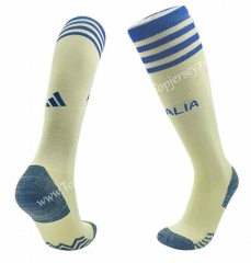 2023-2024 Italy Away Beige Thailand Soccer Socks-B405