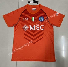 (S-4XL) 2023-2024 Napoli Goalkeeper Orange Thailand Soccer Jersey AAA-0485