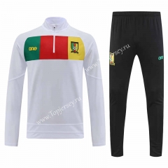 2023-2024 Cameroon White Thailand Soccer Tracksuit-4627