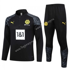 2023-2024 Borussia Dortmund Black Thailand Soccer Tracksuit -815