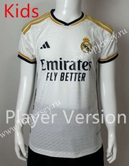 Player Version 2023-2024 Real Madrid Home White Kids/Youth Soccer Jersey-SJ