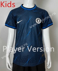 Player Version 2023-2024 Chelsea Away Blue&Black Kid/Youth Soccer Jersey-SJ