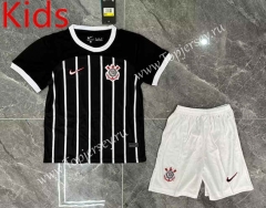 2023-2024 Corinthians Away Black Kids/Youth Soccer Unifrom-GB