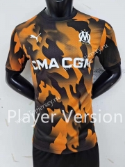 Player Version 2023-2024 Olympique de Marseille 2nd Away Black&Orange Thailand Sccer Jersey AAA-9926