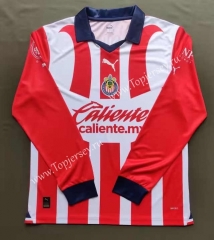2023-2024 Deportivo Guadalajara Home Red LS Thailand Soccer Jersey AAA-912