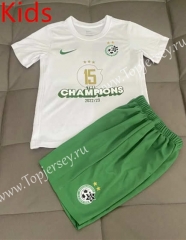 2023-2024 Maccabi Haifa White Kid/Youth Soccer Unifrom