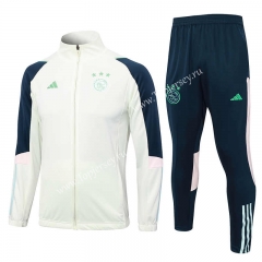 2023-2024 Ajax Beige Thailand Soccer Jacket Uniform-815