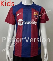 Player Version 2023-2024 Barcelona Home Red&Blue Kid/Youth Soccer Jersey-SJ