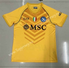 (S-4XL) 2023-2024 Napoli Goalkeeper Yellow Thailand Soccer Jersey AAA-0485