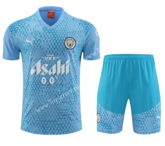 2023-2024 Manchester City Light Blue Thailand Soccer Uniform-4627