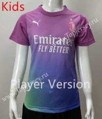 Player Version 2023-2024 AC Milan 2nd Away Purple Kids/Youth Soccer Jersey-SJ