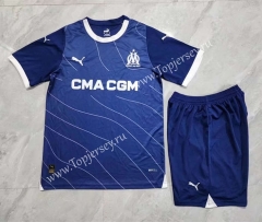 2023-2024 Olympique de Marseille Away Blue Soccer Uniform-709