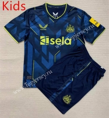 2023-2024 Newcastle United 2nd Away Blue Kids/Youth Soccer Uniform-AY