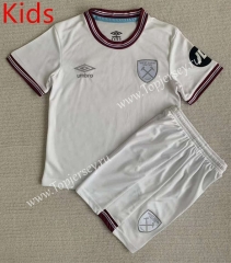 2023-2024 West Ham United Away White Kids/Youth Soccer Uniform-AY