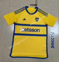 With Sponsor Logo 2023-2024 Boca Juniors Away Yellow Thailand Soccer Jersey AAA-2818