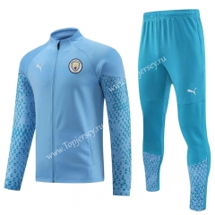 2023-2024 Manchester City Sky Blue Thailand Soccer Jacket Uniform-4627