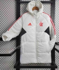 2023-2024 Flamengo White Cotton Coat With Hat-GDP